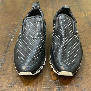 DKNY Black Studded Tennis Shoes Size 6